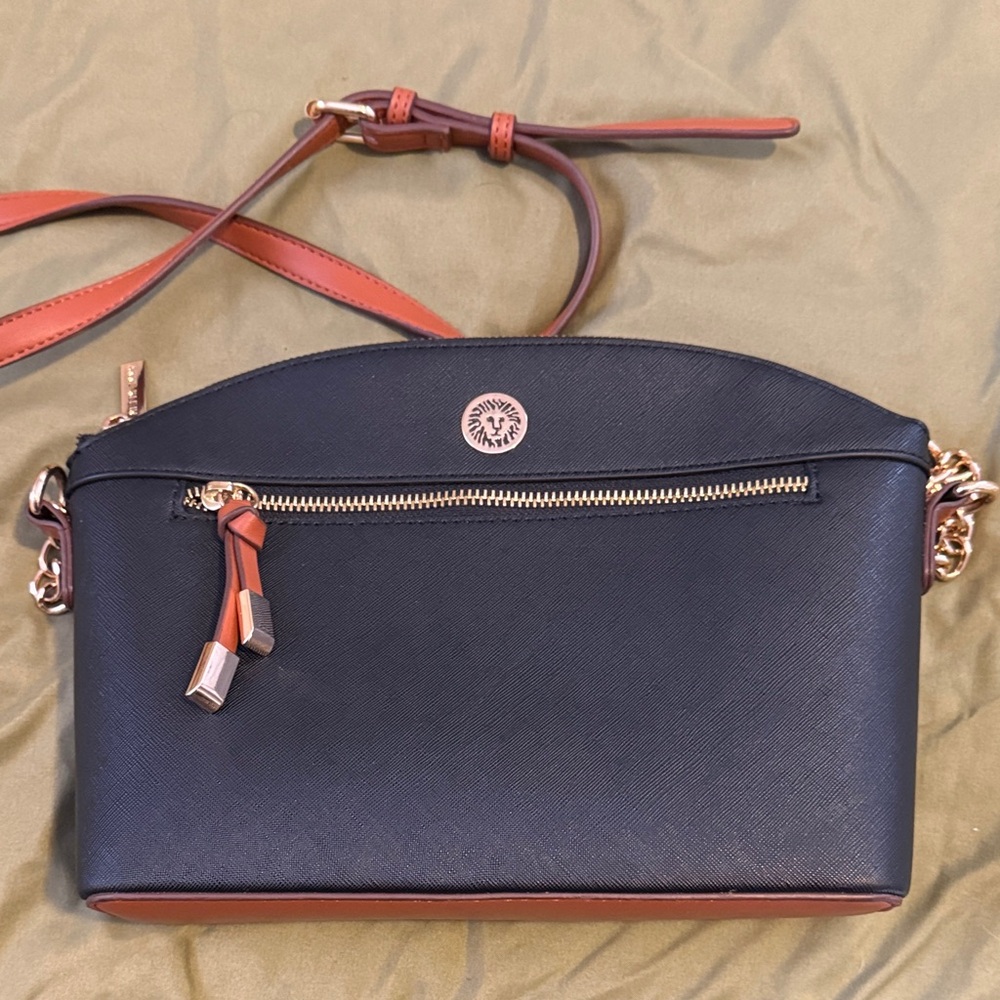 Anne Klein Black and Brown Crossbody Bag